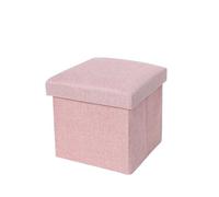 MAQDDO Sgabello portaoggetti pieghevole multifunzionale, sgabello poggiapiedi, organizer di grande capacità, contenitore for ottomano per Casa(Pink-L)