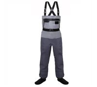MAQDDO Tuta da Pesca a 5 Strati for Uomo, Pantaloni da Pesca Traspiranti for Il Petto, Pantaloni da Pesca a Mosca for Le Donne per Amanti Pesca(L)