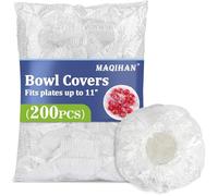 MAQIHAN 200 coperture per ciotole per la lievitazione del pane - involucro di plastica medio per alimenti lievitazione naturale lievitazione cottura elastico riutilizzabile coperture per piatti