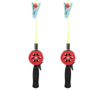 Maquer Combo Canna e Mulinello, 2 Pezzi di Canna da Pesca, Canna da Pesca al Granchio, Portatile da 13,3 Pollici per la Pesca sul Ghiaccio, Pesca per Bambini,