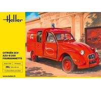Citroën 2Cv Azu-B 250 Furgone Heller 82701 1/24. Modello Del Celebre Utilitario