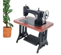 Máquina De Coser En Miniatura - Máquina De Coser Vintage para Casa De Muñecas A Escala 1:24 | Juguete De Simulación Retro, Decorativo para Sala De Juegos, Comedor Y Decoración De Dormitorio