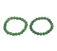 Maqulae Bracciale in Agata Verde da 2 Pezzi da 8 Mm, Braccialetto Feng Shui della Ricchezza Fortunata con Tripla Protezione, per il Successo Aziendale e Buona Fortuna (#1)