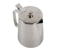 Maqulae Brocca per Schiuma di Latte in Acciaio Inossidabile con Beccuccio | Acciaio Inossidabile 201, Coperchio Antigoccia, Impugnatura Ergonomica, 6 Misure da 250-2000 Ml, per Casa o Bar