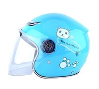 Maqulae Casco da Bici per Bambini Casco da Bici per Bambini da per Ragazzi con Tampone EPS Fodera in Cotone Spesso Cinturino Regolabile per la Primavera Autunno Inverno (Blu)