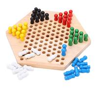 Maqulae Gioco da Tavolo di Dama Cinese, Gioco di Strategia Colorato in | Tavola di Legno per 6 Giocatori, Materiale in Legno di Robin Sicuro, Puzzle Educativo per Bambini Dai 3 Anni in su,