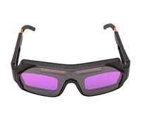 Maqulae Occhiali per Saldatura Ad Oscuramento Automatico, Lente PC Solare | Montatura in ABS, Blocca Raggi UV e Spruzzi, Fascia Elastica Leggera, 10 Lenti di Ricambio, per Saldatura Elettrica
