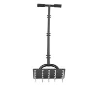 Maqulae Punta per Aeratore da Prato, con Manico a Forma di T Esteso da 34,6 Pollici, 20 Punte, Strumento Manuale per Aeratore da Prato per Prati, Cortile, Patio, Giardino