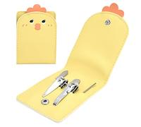 Maqulae Set Tagliaunghie in Acciaio Inossidabile, Kit Manicure Portatile con 5 Pezzi (3418B cosa linda-pato) | Clip per Lima per Unghie e Clip per Tagliare le Sopracciglia, Dimensioni Compatte da Viaggio, Strumenti Resistenti Alla