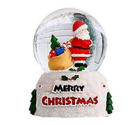Maqulae Sfera di Cristallo Luminosa Natalizia, Ornamento da Tavolo con Luce Notturna con Design Lillipuziano Dipinto a Mano, per Decorazioni Regalo per la Vigilia di Natale (Vecchio Grande)