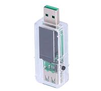 Maqulae Tester USB Misuratore USB Tester Caricatore Display LCD Bluetooth Wireless Protocollo di Ricarica Rapida Rilevamento Tensione Corrente Monitor Misuratore di capacità d (Trasparente)