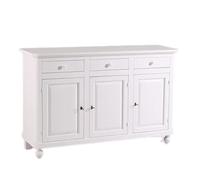 Mar.c.a. Design - Credenza Arte Povera con 3 Ante e 3 Cassetti - Madia Legno 150x43x98 cm con Piedini Made in Italy