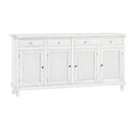 Mar.c.a. Design - Credenza Arte Povera con 4 Ante e 4 Cassetti - Madia Legno 196x43x98 cm con Piedini Made in Italy