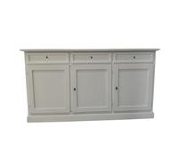 Mar.c.a. Design - Credenza Arte Povera in Legno 156x42x85 cm con 3 Ante e 3 Cassetti - Madia Legno Made in Italy