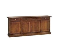 Mar.c.a. Design - Credenza Arte Povera in Legno 205x42x86 cm con 4 Ante e 4 Cassetti - Madia Legno Made in Italy