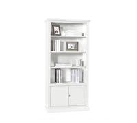 Mar.c.a. Design - Libreria Arte Povera con 4 Ripiani e 2 Ante - Libreria in Legno 90x41x186 cm con Base Piatta - Made in Italy