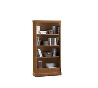 Mar.c.a. Design - Libreria Arte Povera con 4 Ripiani e Sportello - Libreria in Legno 94x36x189 cm con Base Rialzata - Made in Italy