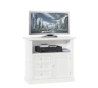 Mar.c.a. Design - Mobile Porta TV 1 Anta, 3 Cassetti e 1 Vano in Legno 84x40x75 cm - Mobile Arte Povera Soggiorno Made in Italy