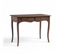 Mar.c.a. Design - Scrivania Arte Povera in Legno 105x55x78 cm 2 Cassetti - Scrittoio Vintage con Gambe a Sciabola Made in Italy