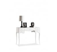 Mar.c.a. Design - Scrivania Arte Povera in Legno 78x50x95 cm 5 Cassetti - Scrittoio Vintage con Gambe a Sciabola Made in Italy