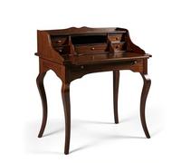 Mar.c.a. Design - Scrivania Arte Povera in Legno 78x50x95 cm 6 Cassetti - Scrittoio Vintage con Gambe a Sciabola Made in Italy