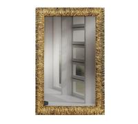 Mar.c.a. Design - Specchio da Parete Moderno 120x74x4 cm - Specchio con Cornice Cromata Argento Lucido - Made in Italy