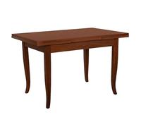 Mar.c.a. Design - Tavolo Rettangolare Allungabile da 130 a 210 cm con Gambe a Sciabola - Tavolo in Legno Massello 130x85x78 cm - Arte Povera Made in Italy