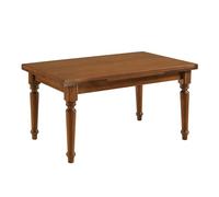 Mar.c.a. Design - Tavolo Rettangolare Allungabile da 140 a 220 cm con Gambe Tornite - Tavolo in Legno Massello 140x80x78 cm - Arte Povera Made in Italy