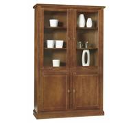 Mar.c.a. Design Vetrina Cristalliera Arte Povera Noce Scuro Massello