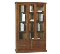 Mar.c.a. Design Vetrina Cristalliera Arte Povera Noce Scuro Massello