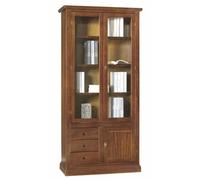 Mar.c.a. Design Vetrina Cristalliera Arte Povera Noce Scuro Massello