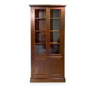 Mar.c.a. Design - Vetrinetta Arte Povera in Legno 90x41x186 cm - 2 Ante Vetro 2 Ante con Base Piatta Made in Italy