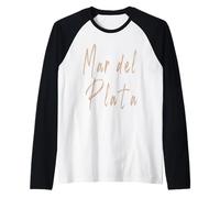 Mar del Plata Argentina Design Elegante Vintage Maglia con Maniche Raglan