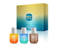 Mar e Sol - Set regalo per profumo da donna (3 x 30 ml) - caramello macadamia e vaniglia, tuberosa e crema di cocco, caramello salato e pistacchio - Eau de Parfum - senza sperimentazione animale