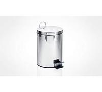 Mar Plast A55000 - Pattumiera a pedale, in acciaio INOX, 5 l, 280 x 270 x 205 mm