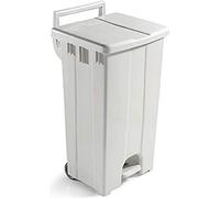 Mar Plast A73401 - Macinino a pedale con rotelle, 90 l, bianco, 930 x 480 x 520 mm