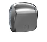 Mar Plast A88510TI - Dispenser di salviette di carta, in titanio/trasparente, 371 x 221 x 330 mm