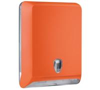 Dispenser distributore per carta asciugamani piegata C/V/Z arancione