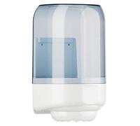 Mar Plast Dispenser per rotolo in carta asciugamani a sfilamento centrale bianco e trasparente in plastica