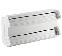 MAR PLAST Dispenser porta rotolo pellicola e alluminio n. 548 Cutterbox | Professionale da cucina |Doppio rotolo | Colore bianco | 380 x 185 x 110 cm