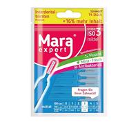 Mara Expert Spazzolino interdentale, spazzolino da denti per interstizi interdentali, al gusto menta, con rivestimento al fluoruro e clorexidina, per un alito fresco, chiedere consiglio al proprio dentista (etichetta in lingua italiana non garantita)