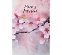 Mara’s Notebook: Personalized Diary Journal for Mara, Stylish Watercolor Apple Blossom Diary, 6"x 9" 160 Lined Pages