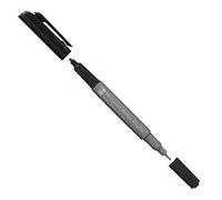 Marabu 01470003073 - Pennarello indelebile Graphix, con punta doppia da 1-2 mm e 0,5 mm, colori brillanti, ad asciugatura rapida, inchiostro a base di alcol, inodore e impermeabile, colore nero
