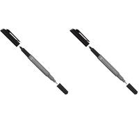 Marabu 01470003073 - Pennarello indelebile Graphix, con punta doppia da 1-2 mm e 0,5 mm, colori brillanti, ad asciugatura rapida, inchiostro a base di alcol, inodore e impermeabile, colore nero