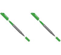 Marabu 01470003154 - Pennarello indelebile Graphix, con doppia punta da 1-2 mm e 0,5 mm, colori brillanti, ad asciugatura rapida, inchiostro a base di alcol, inodore e impermeabile, color: lime