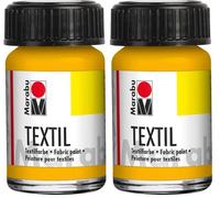 Marabu 021 15 ml Textil Vernice, Media Giallo (Confezione da 2)