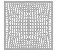 Marabu 0277000000071 - Stencil Tagliato al Laser Resistente, Senza PVC, per pareti, mobili e Tessuti, riutilizzabili, Circa 33 x 33 cm, Motivo: Half Moon Pattern