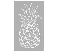 Marabu 0278000000040 - Stencil Tagliato al Laser Resistente, Senza PVC, per pareti, mobili e Tessuti, riutilizzabili, Circa 40 x 66 cm, Pineapple