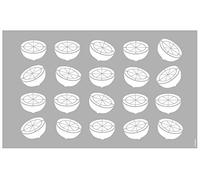 Marabu 0278000000041 - Stencil Tagliato al Laser Resistente, Senza PVC, per pareti, mobili e Tessuti, Riutilizzabile, Circa 40 x 66 cm, Motivo: Lemon Pattern