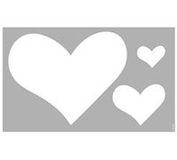 Marabu 0278000000044 - Stencil Tagliato al Laser Resistente, Senza PVC, per pareti, mobili e Tessuti, Riutilizzabile, Circa 40 x 66 cm, Motivo: Cuori